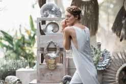 Chintamani Alchemistry Long Linen Jumpsuit / Light Grey^ Jumpsuits