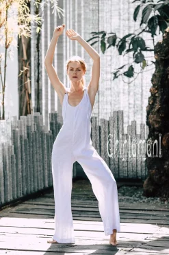 Chintamani Alchemistry Long Linen Jumpsuit / White^ Jumpsuits