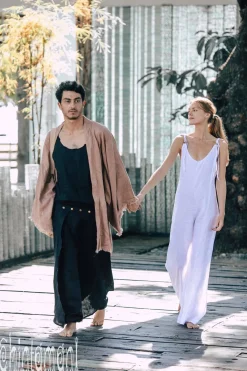 Chintamani Alchemistry Long Linen Jumpsuit / White^ Jumpsuits
