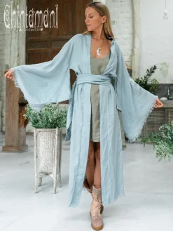 Chintamani Alchemistry Long Linen Kimono / Blue^ Kimono & Cover Up
