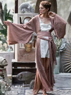 Chintamani Alchemistry Long Linen Kimono / Dusty Pink^ Kimono & Cover Up