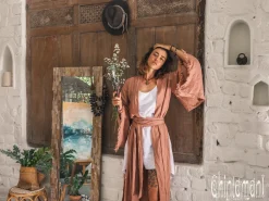 Chintamani Alchemistry Long Linen Kimono / Dusty Pink^ Kimono & Cover Up