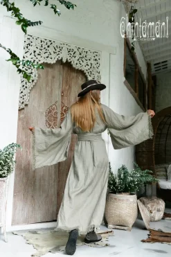 Chintamani Alchemistry Long Linen Kimono / Sage Green^ Kimono & Cover Up