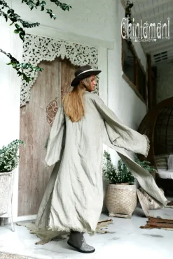 Chintamani Alchemistry Long Linen Kimono / Sage Green^ Kimono & Cover Up