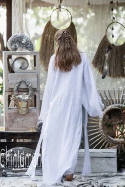 Chintamani Alchemistry Long Linen Kimono / White^ Kimono & Cover Up