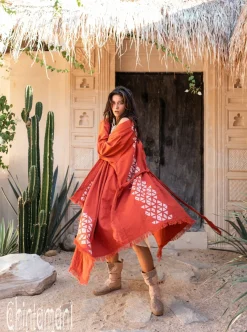 Chintamani Alchemistry Mantle Cardigan / Red Ochre^ Kimono & Cover Up