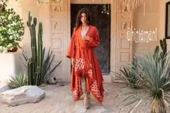 Chintamani Alchemistry Mantle Cardigan / Red Ochre^ Kimono & Cover Up