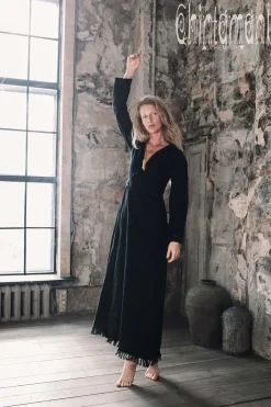 Chintamani Alchemistry Maxi Kimono Dress / Black^ Wrap Dress