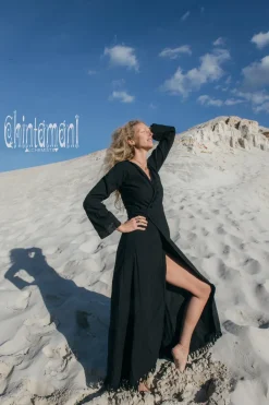 Chintamani Alchemistry Maxi Kimono Dress / Black^ Wrap Dress