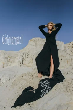 Chintamani Alchemistry Maxi Kimono Dress / Black^ Wrap Dress