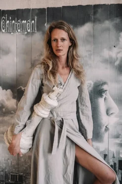 Chintamani Alchemistry Maxi Kimono Dress / Grey^ Wrap Dress