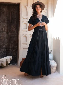 Chintamani Alchemistry Maxi Shirt Dress / Black^ Shirt Dress|Maxi Dress