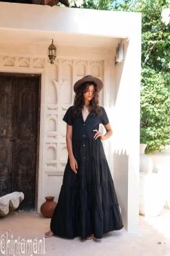 Chintamani Alchemistry Maxi Shirt Dress / Black^ Shirt Dress|Maxi Dress