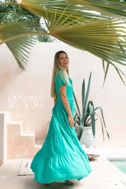 Chintamani Alchemistry Maxi Shirt Dress / Green^ Shirt Dress|Maxi Dress