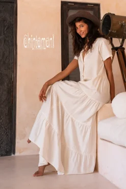 Chintamani Alchemistry Maxi Shirt Dress / Off White^ Shirt Dress|Maxi Dress