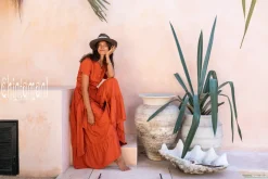 Chintamani Alchemistry Maxi Shirt Dress / Red Ochre^ Shirt Dress|Maxi Dress