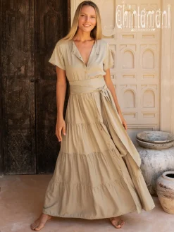 Chintamani Alchemistry Maxi Shirt Dress / Sage^ Shirt Dress|Maxi Dress