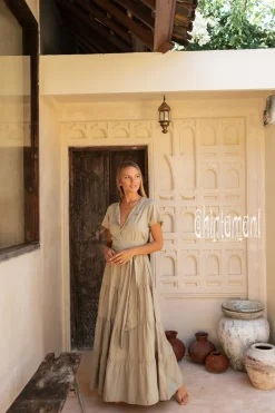 Chintamani Alchemistry Maxi Shirt Dress / Sage^ Shirt Dress|Maxi Dress
