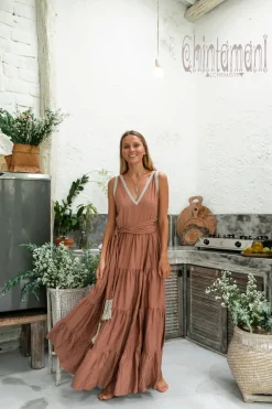 Chintamani Alchemistry Maxi Tiered Dress / Dusty Pink^ Maxi Dress