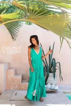 Chintamani Alchemistry Maxi Tiered Dress / Green^ Maxi Dress