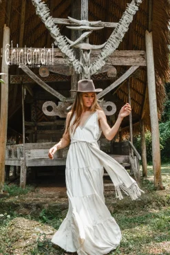 Chintamani Alchemistry Maxi Tiered Dress / Off White^ Maxi Dress