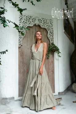 Chintamani Alchemistry Maxi Tiered Dress / Sage Green^ Maxi Dress