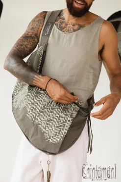 Chintamani Alchemistry Men Crossbody Bag / Dark Gray^ Backpacks & Bags