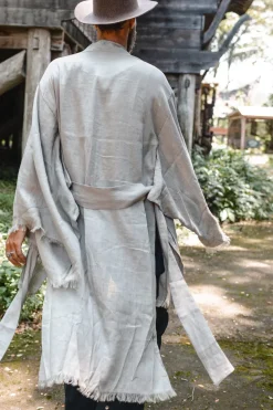 Chintamani Alchemistry Men's Linen Kimono / Sage Green^ Kimono & Coat