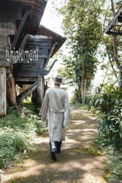Chintamani Alchemistry Men's Linen Kimono / Sage Green^ Kimono & Coat