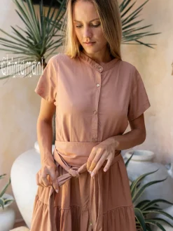 Chintamani Alchemistry Mini Shirt Dress / Dusty Pink^ Shirt Dress|Mini & Midi Dress