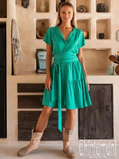 Chintamani Alchemistry Mini Shirt Dress / Green^ Shirt Dress|Mini & Midi Dress