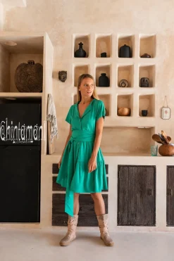 Chintamani Alchemistry Mini Shirt Dress / Green^ Shirt Dress|Mini & Midi Dress