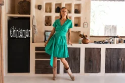 Chintamani Alchemistry Mini Shirt Dress / Green^ Shirt Dress|Mini & Midi Dress