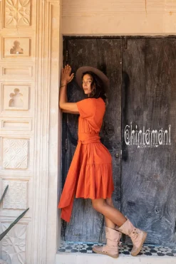 Chintamani Alchemistry Mini Shirt Dress / Red Ochre^ Mini & Midi Dress|Shirt Dress