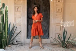 Chintamani Alchemistry Mini Shirt Dress / Red Ochre^ Mini & Midi Dress|Shirt Dress