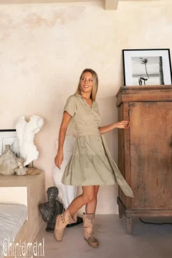Chintamani Alchemistry Mini Shirt Dress / Sage^ Shirt Dress|Mini & Midi Dress