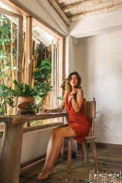 Chintamani Alchemistry Mini Tunic Dress / Red Ochre^ Mini & Midi Dress