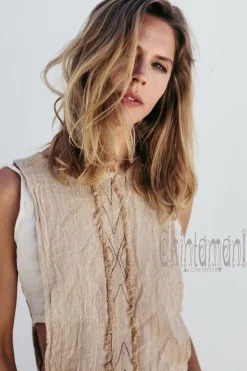 Chintamani Alchemistry Open Sides Top / Beige^ Tank Top