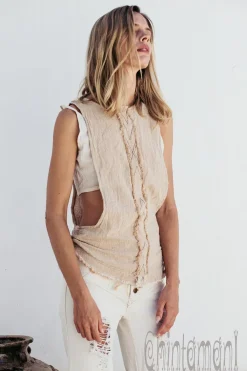 Chintamani Alchemistry Open Sides Top / Beige^ Tank Top