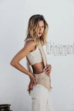 Chintamani Alchemistry Open Sides Top / Beige^ Tank Top