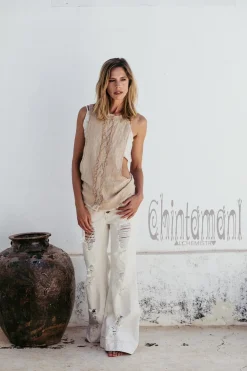 Chintamani Alchemistry Open Sides Top / Beige^ Tank Top