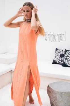 Chintamani Alchemistry Organic Alchemy Dress / Coral^ Maxi Dress