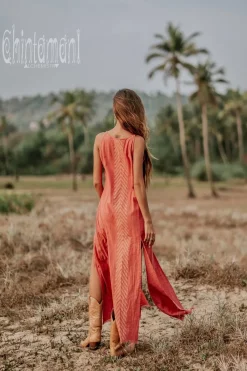 Chintamani Alchemistry Organic Corner Dress / Coral Rose^ Maxi Dress