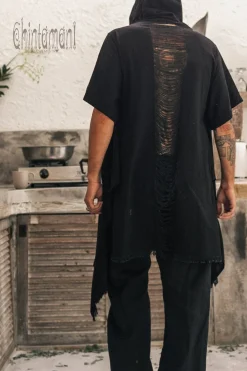 Chintamani Alchemistry Organic Hooded Shirt / Black^ Button Shirt