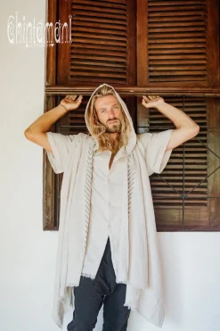 Chintamani Alchemistry Organic Hooded Shirt / Gray^ Button Shirt