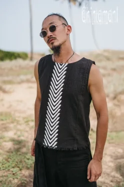 Chintamani Alchemistry Organic Long Top / Black^ Tops & T-shirt