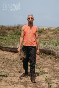 Chintamani Alchemistry Organic Long Top / Salmon Red^ Tops & T-shirt
