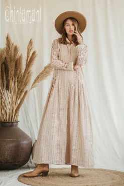 Chintamani Alchemistry Organic Maxi Dress / Beige^ Shirt Dress|Maxi Dress