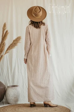 Chintamani Alchemistry Organic Maxi Dress / Beige^ Shirt Dress|Maxi Dress