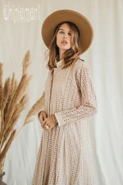 Chintamani Alchemistry Organic Maxi Dress / Beige^ Shirt Dress|Maxi Dress